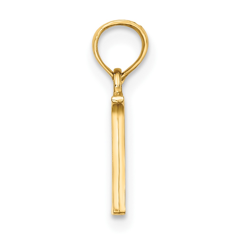 10K Polished N Block Initial Charm (10K6423N)
