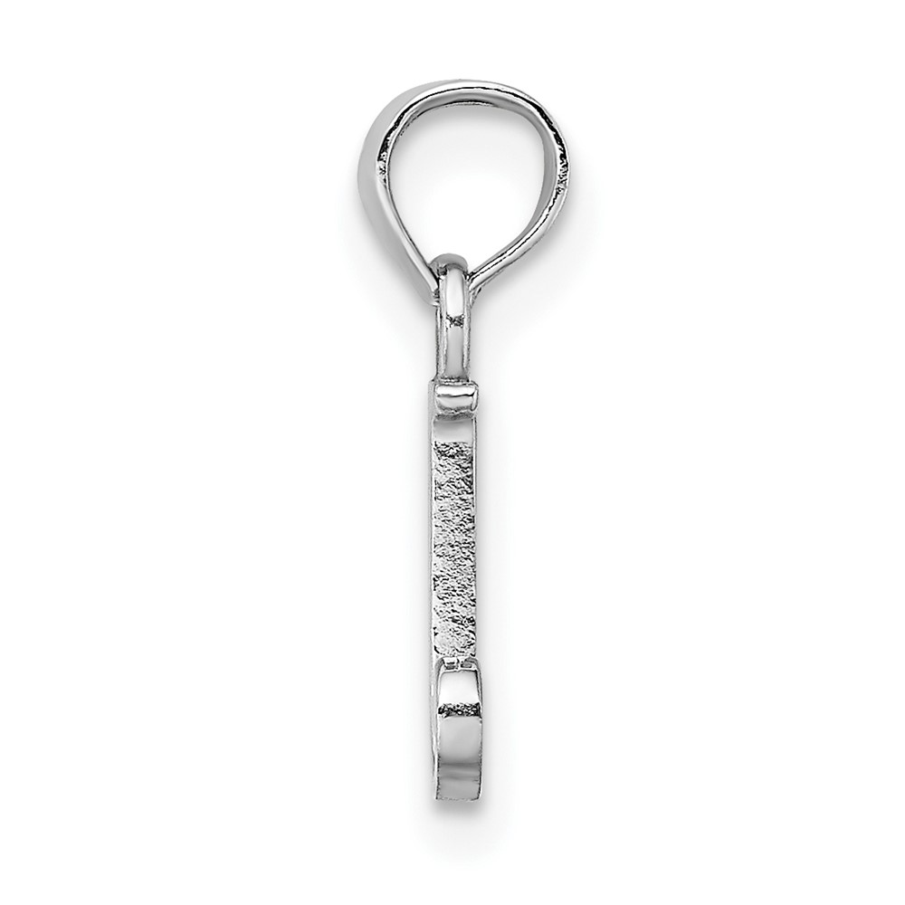 10K White Gold Polished J Block Initial Charm (10K6423WJ)
