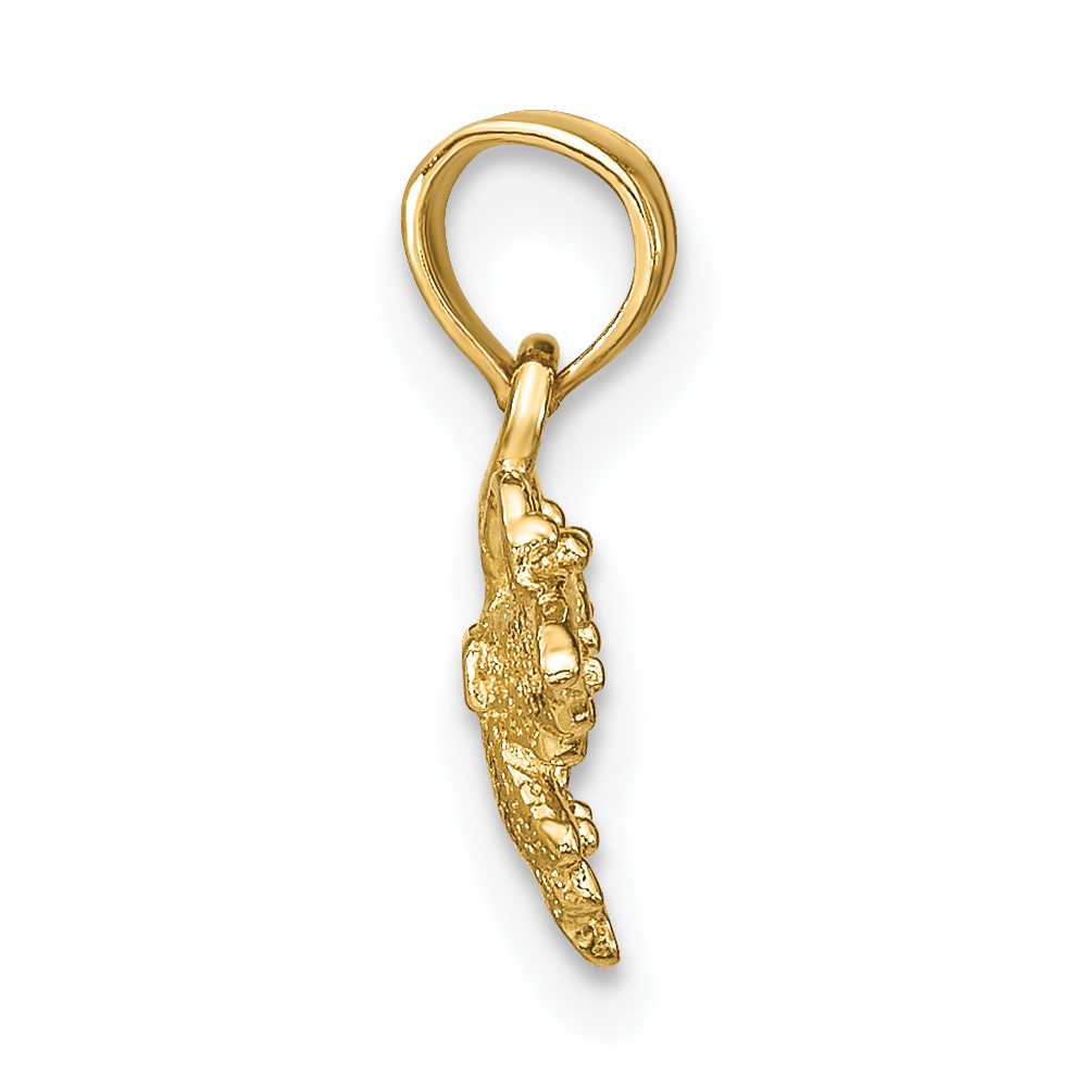 10K Textured Mini Butterfly Charm (10K6429)