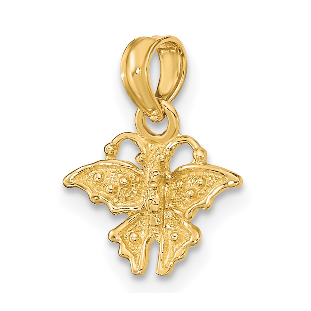 10K Textured Mini Butterfly Charm (10K6429)