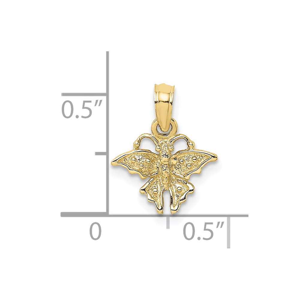 10K Textured Mini Butterfly Charm (10K6429)