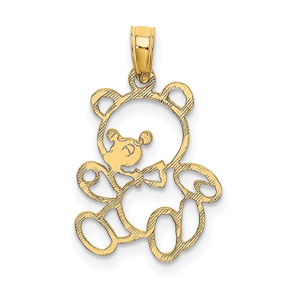 10K Cut Out Teddy Bear Charm (10K6439)