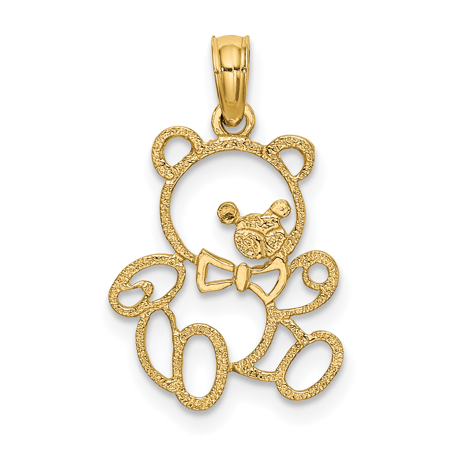 10K Cut Out Teddy Bear Charm (10K6439)