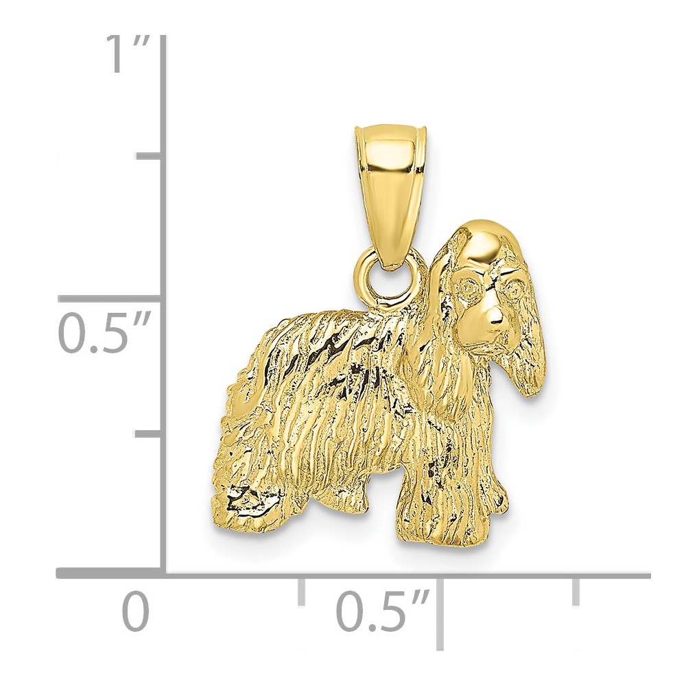 10K 2-D Cocker Spaniel Dog Charm (10K6451)
