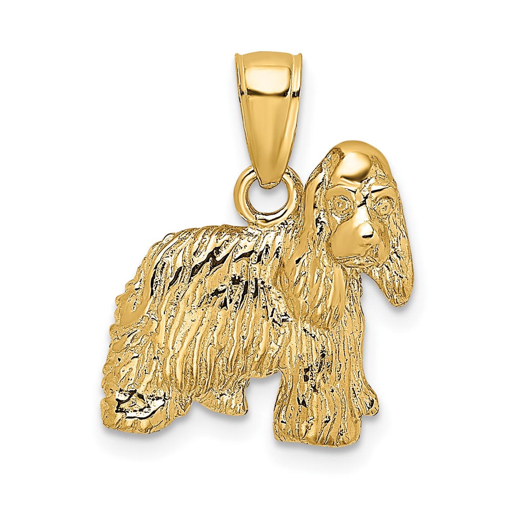 10K 2-D Cocker Spaniel Dog Charm (10K6451)
