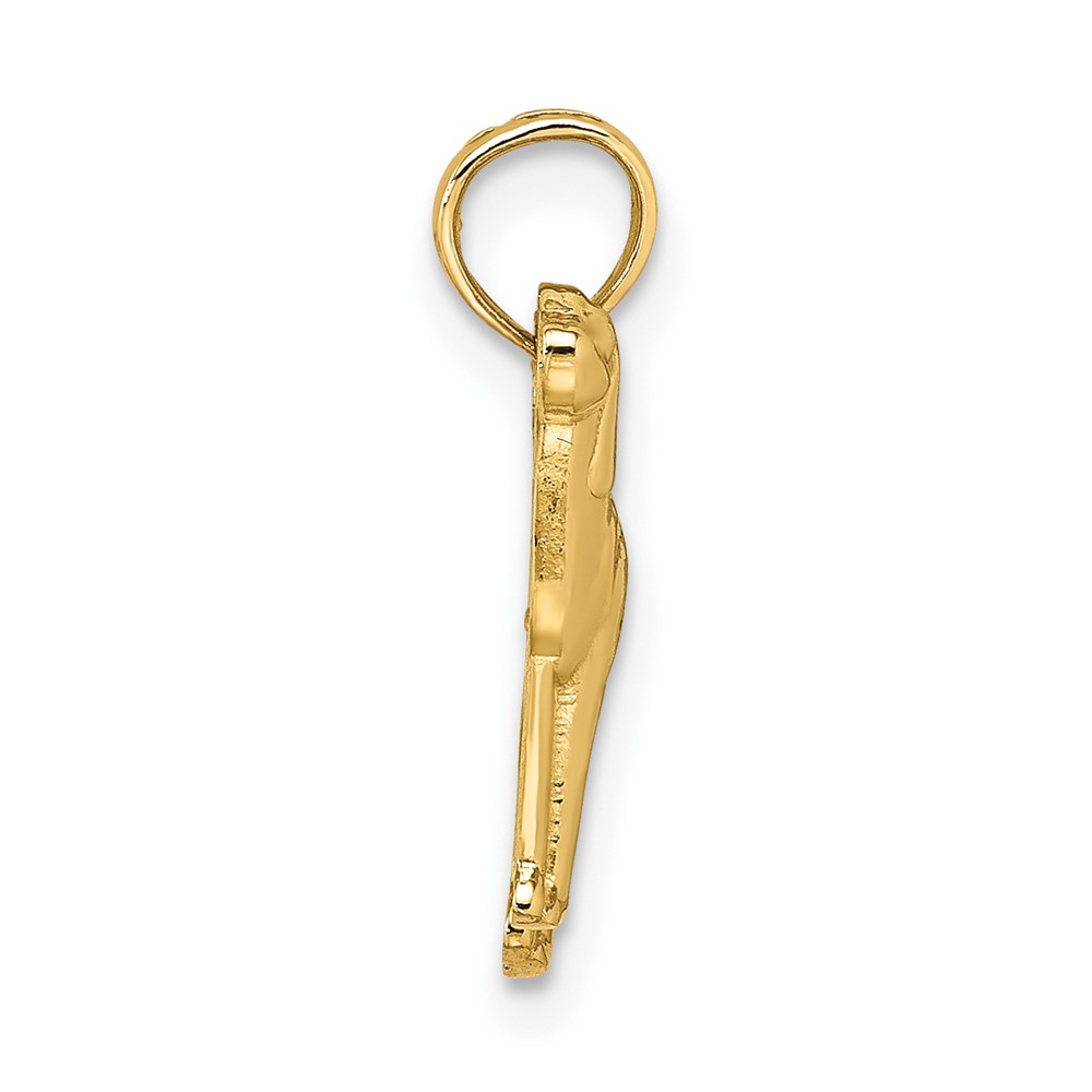 10K 2-D Greyhound Dog Charm (10K6453)