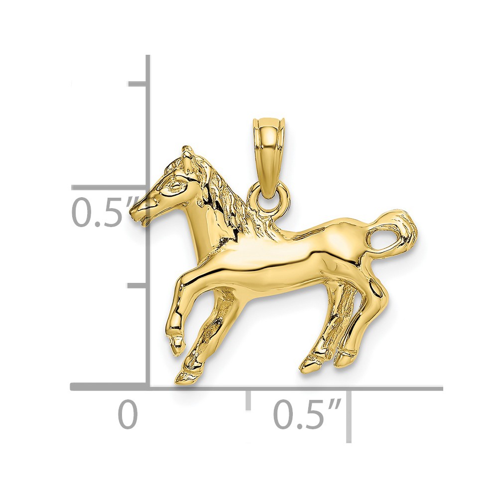 10K 2-D Galloping Horse Charm (10K6463)