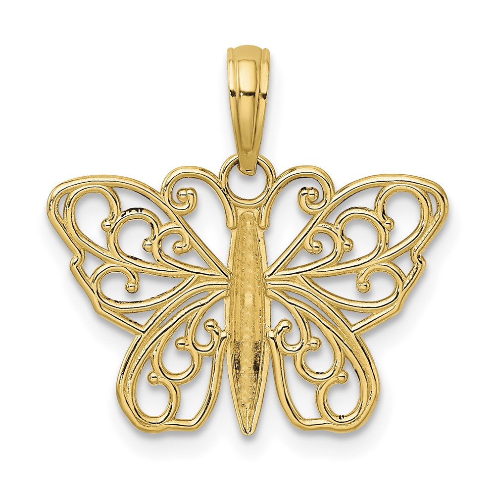 10K Filigree Butterfly Charm (10K6473)