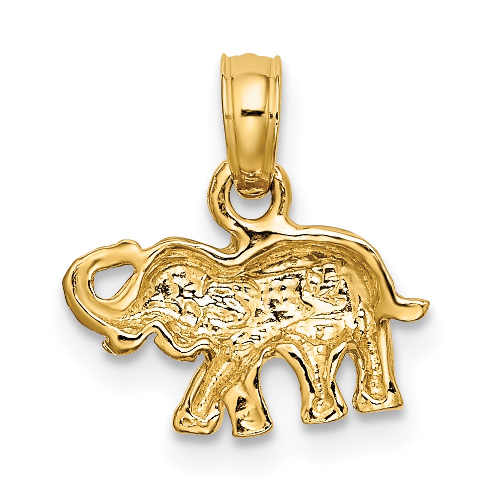 10K Polished Small Elephant Charm (10K6474)