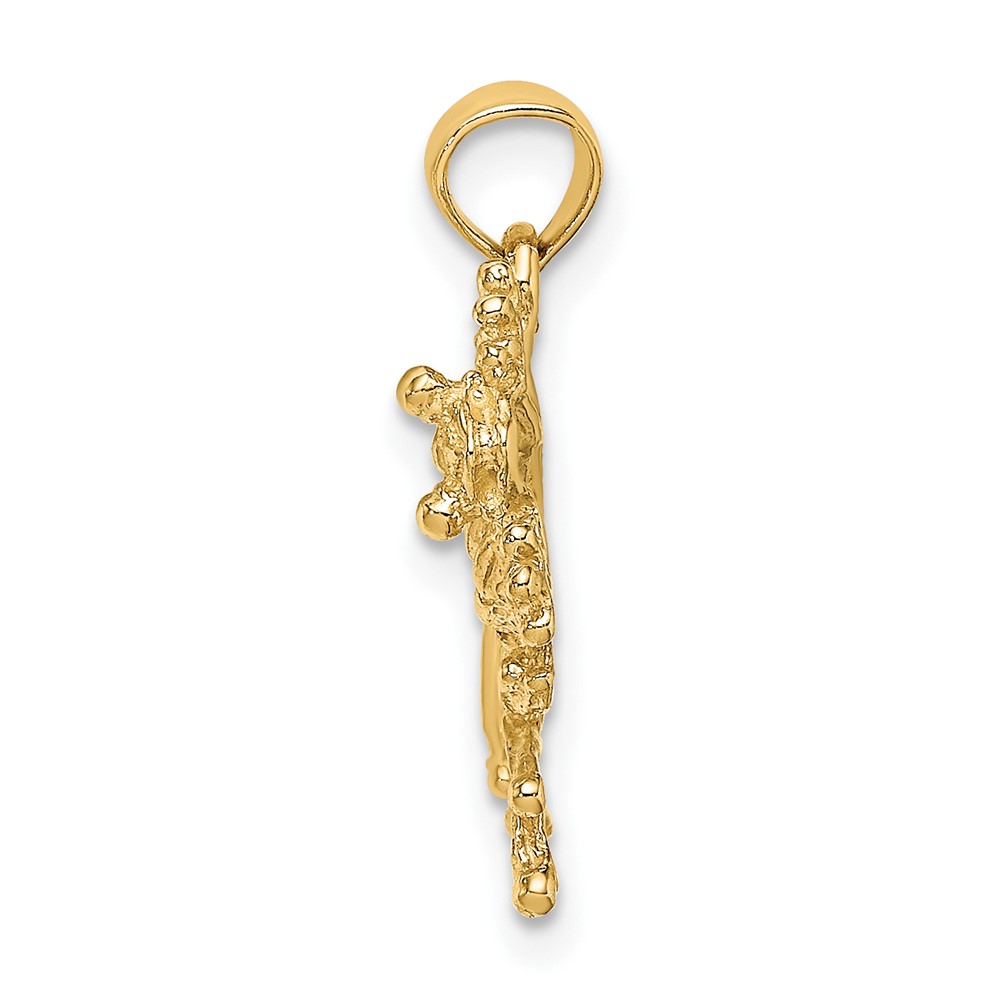 10K 2-D Textured Frog Charm (10K6481)
