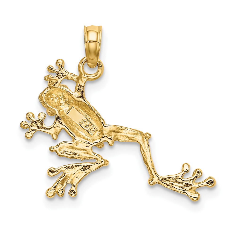 10K 2-D Textured Frog Charm (10K6481)