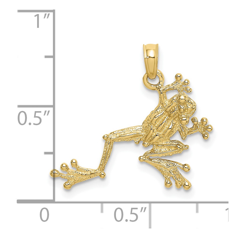 10K 2-D Textured Frog Charm (10K6481)
