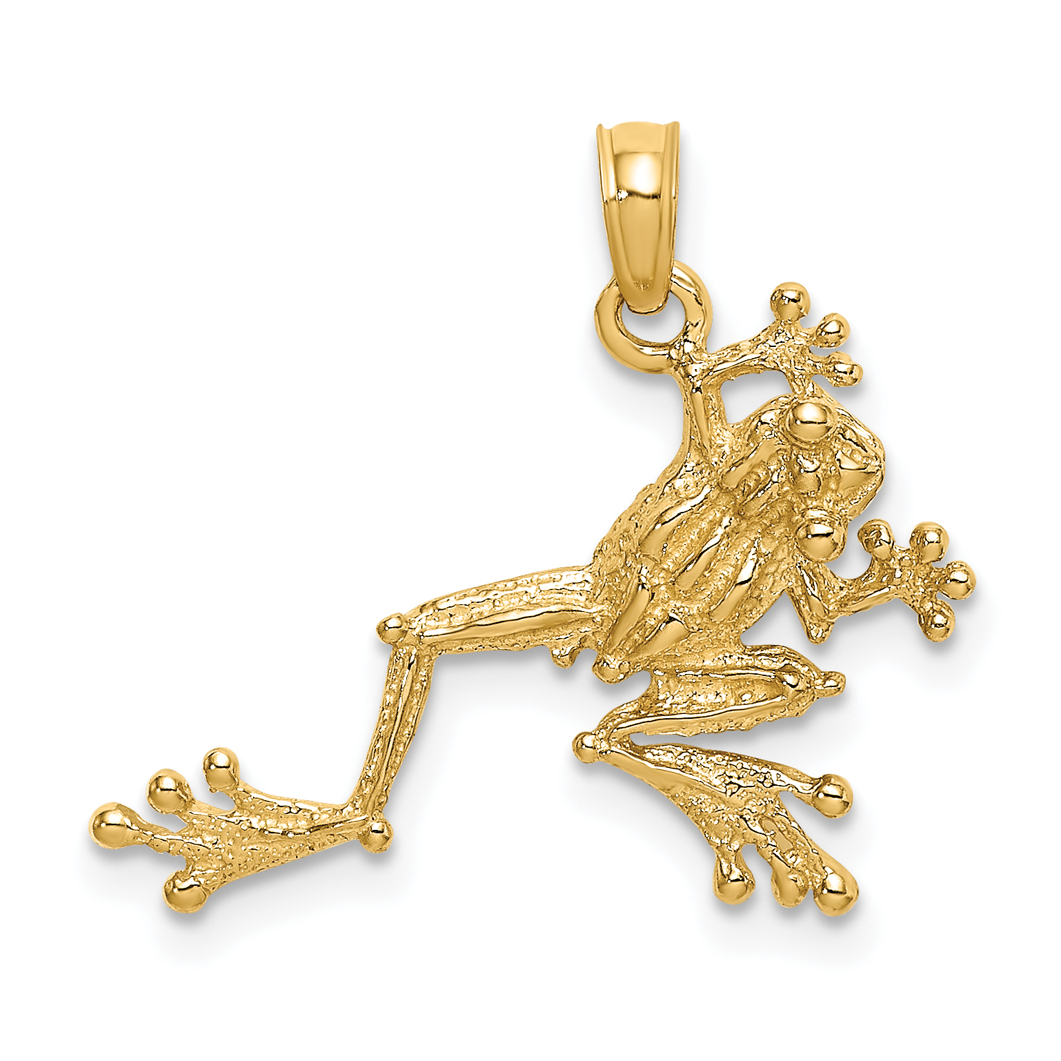 10K 2-D Textured Frog Charm (10K6481)