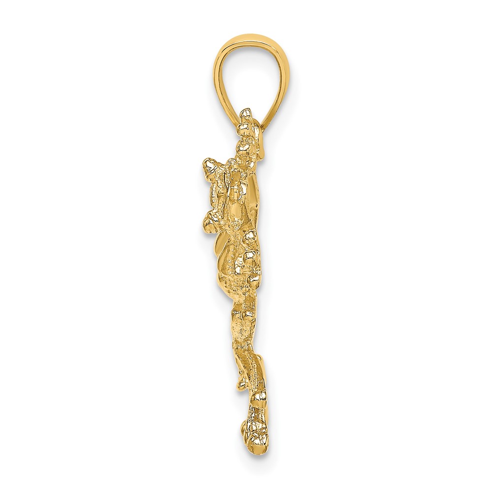10K 2-D Textured Frog Charm (10K6482)
