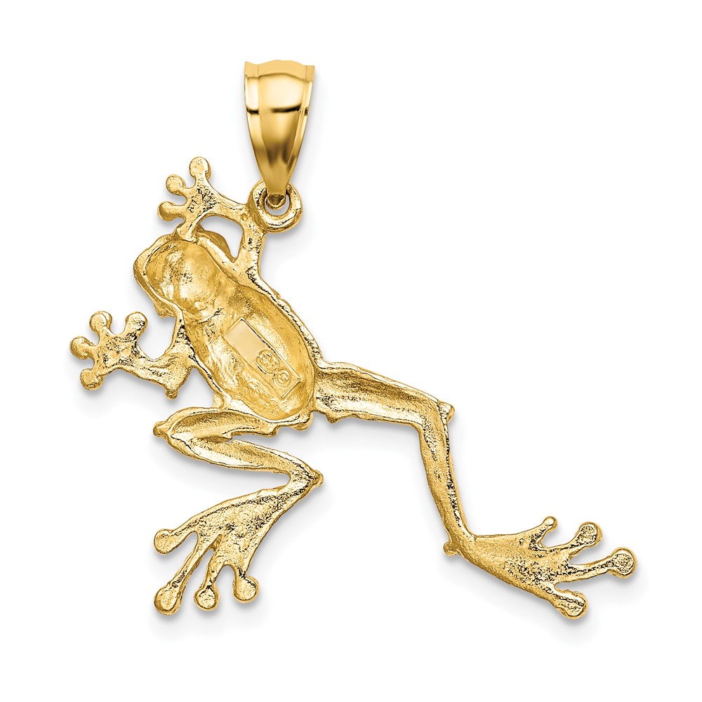 10K 2-D Textured Frog Charm (10K6482)