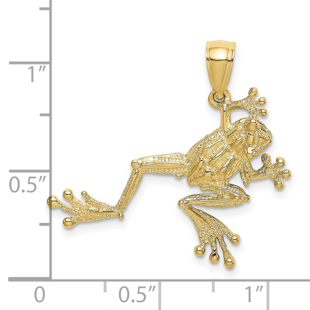 10K 2-D Textured Frog Charm (10K6482)