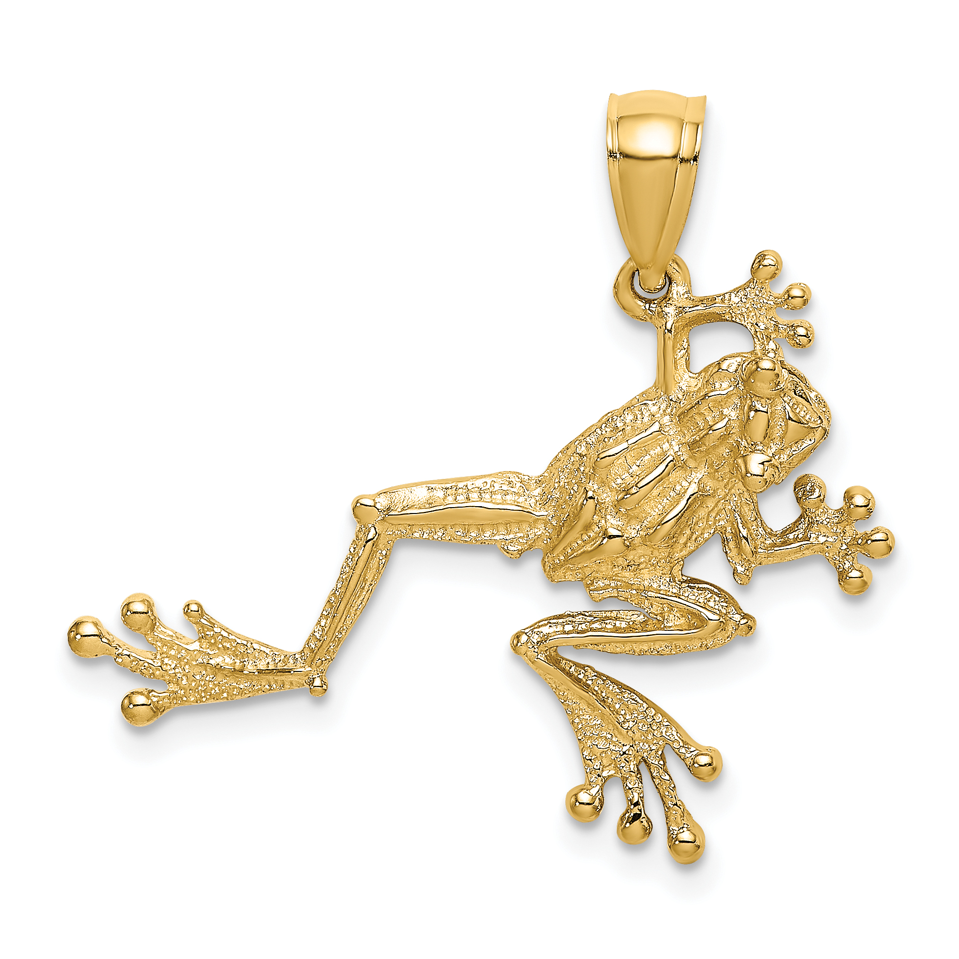 10K 2-D Textured Frog Charm (10K6482)