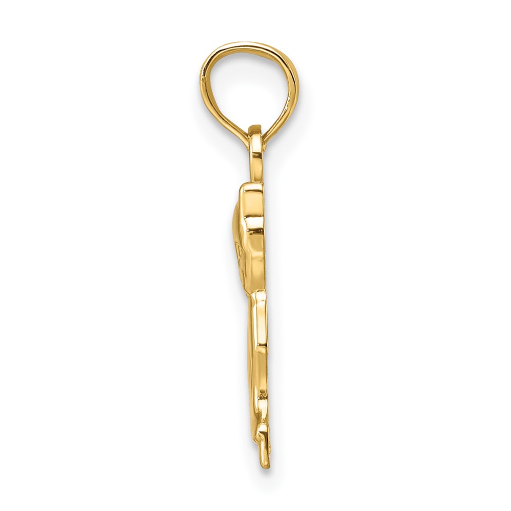 10k Mini Sitting Kitten Charm (10K6484)