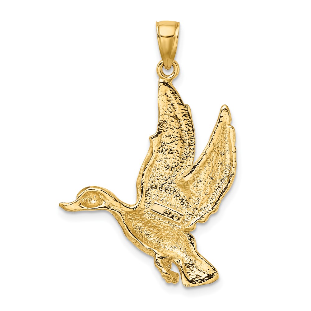 10K Flying Mallard Duck Charm (10K6505)