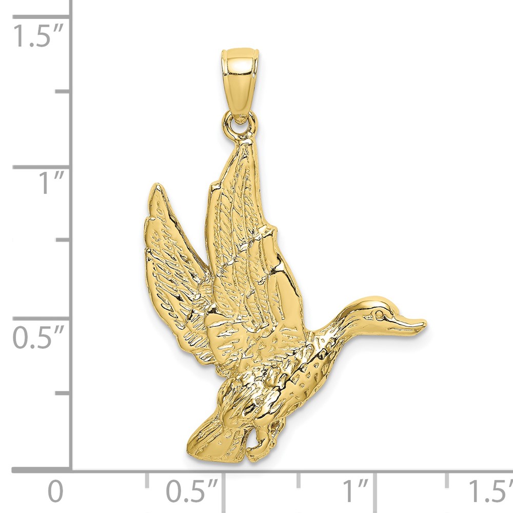 10K Flying Mallard Duck Charm (10K6505)
