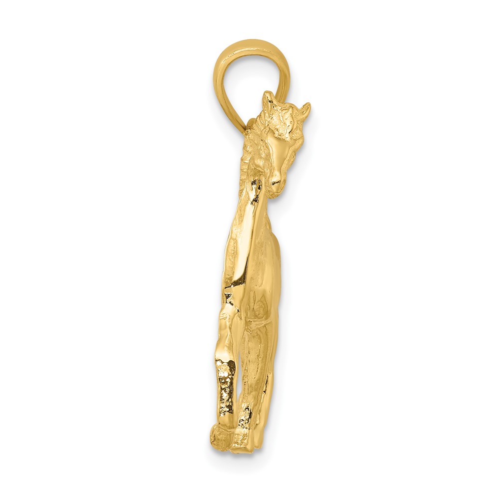 10K 2-D Polished Horse Charm (10K6508)