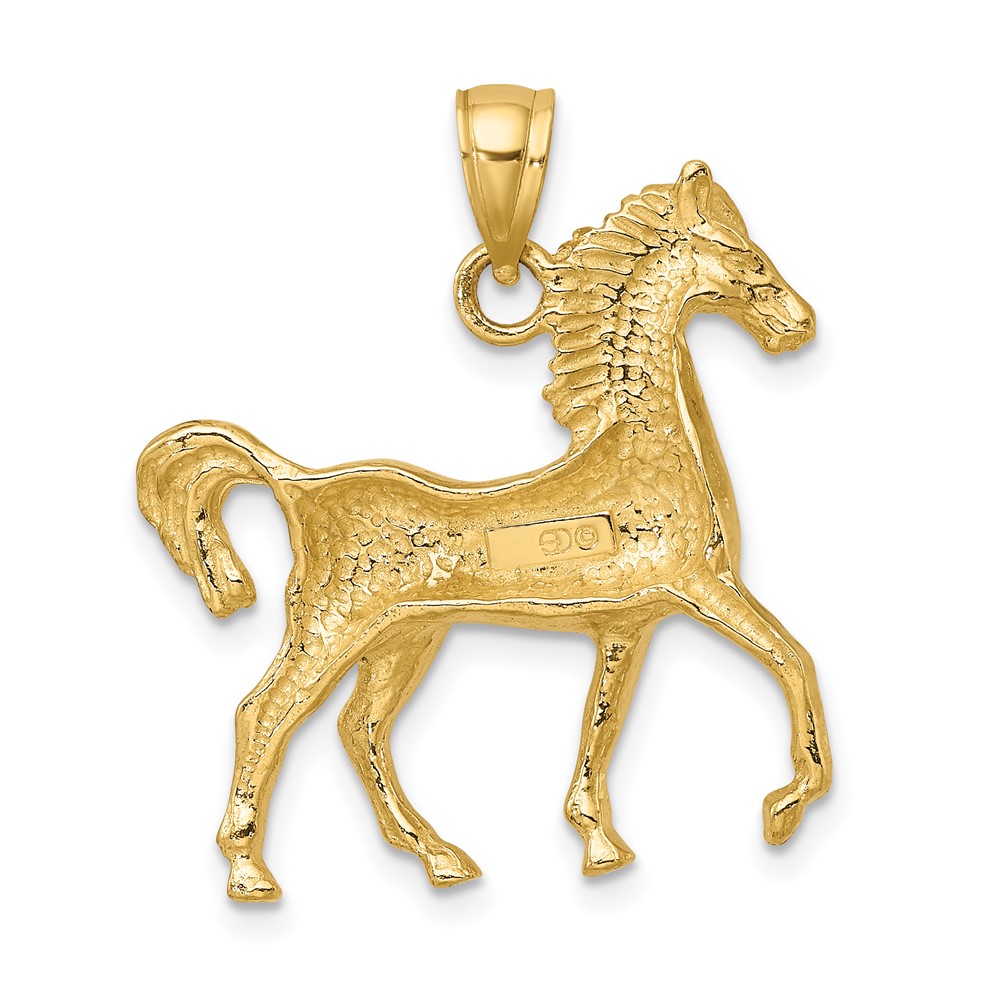 10K 2-D Polished Horse Charm (10K6508)