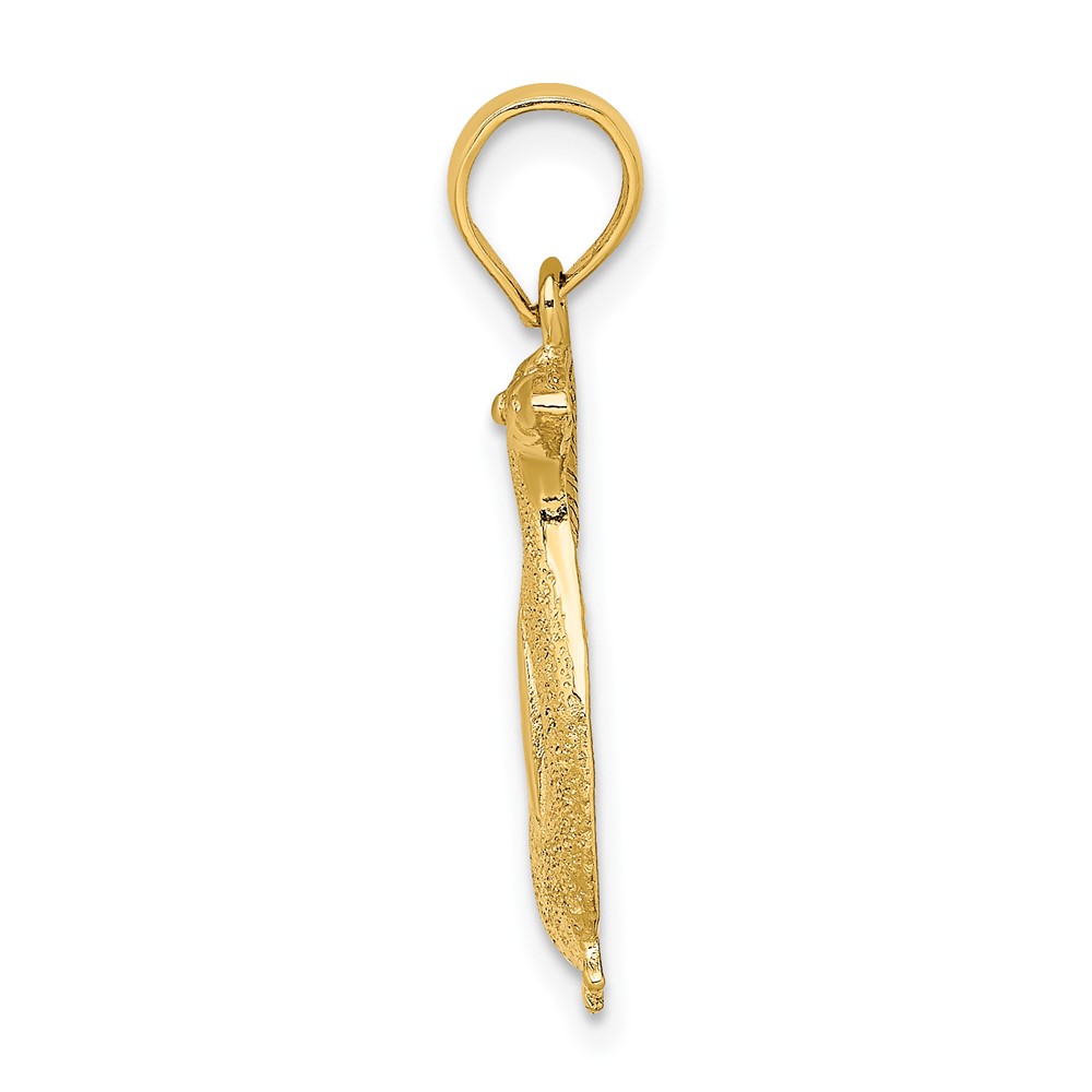 10K 2-D Polished and Engraved Penguin Charm (10K6509)