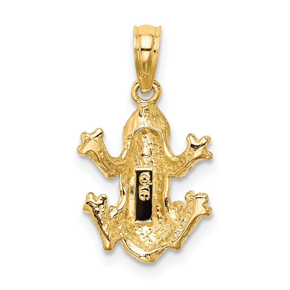 10k Textured Top View FROG Charm (10K6517)