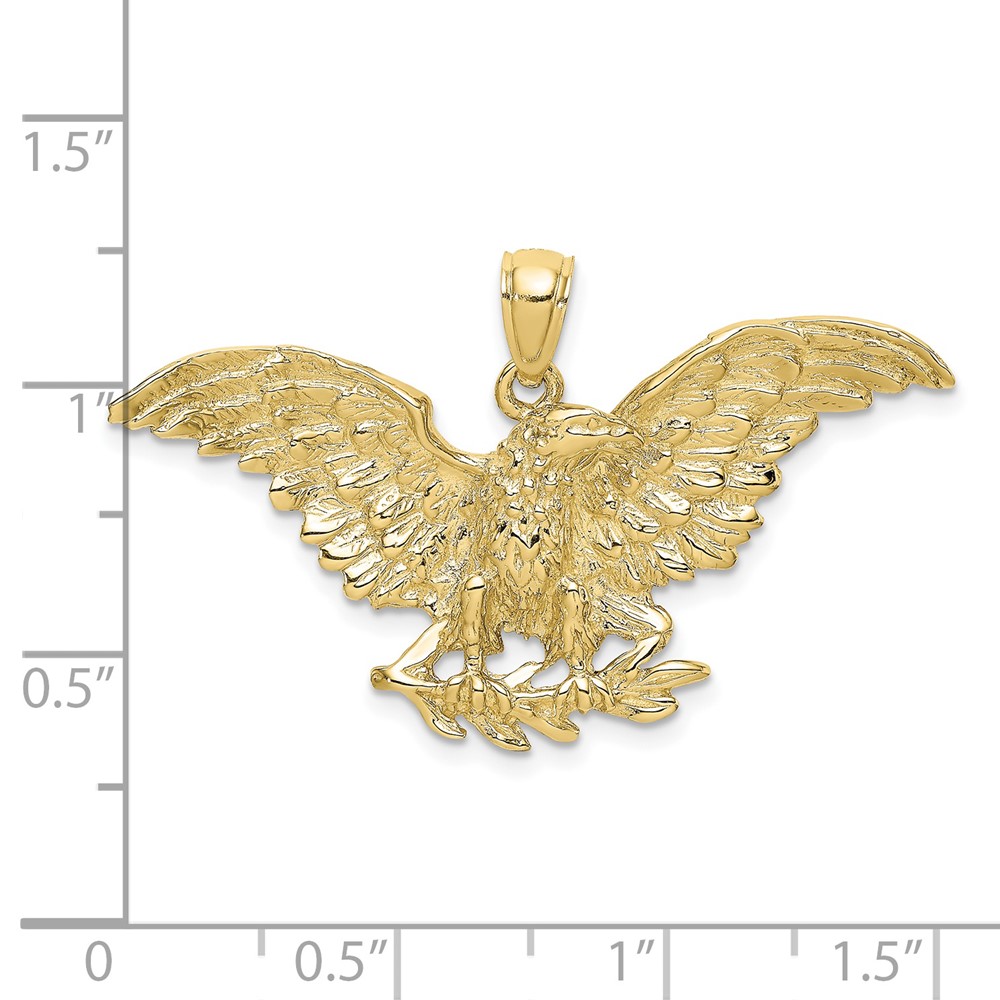 10K Eagle w/ Wings Spread Charm (10K6524)