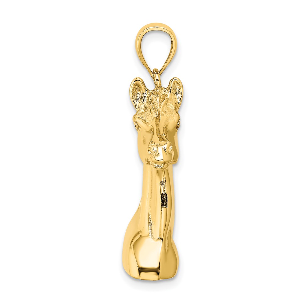 10K 3-D Polished Horse Head Charm (10K6530)