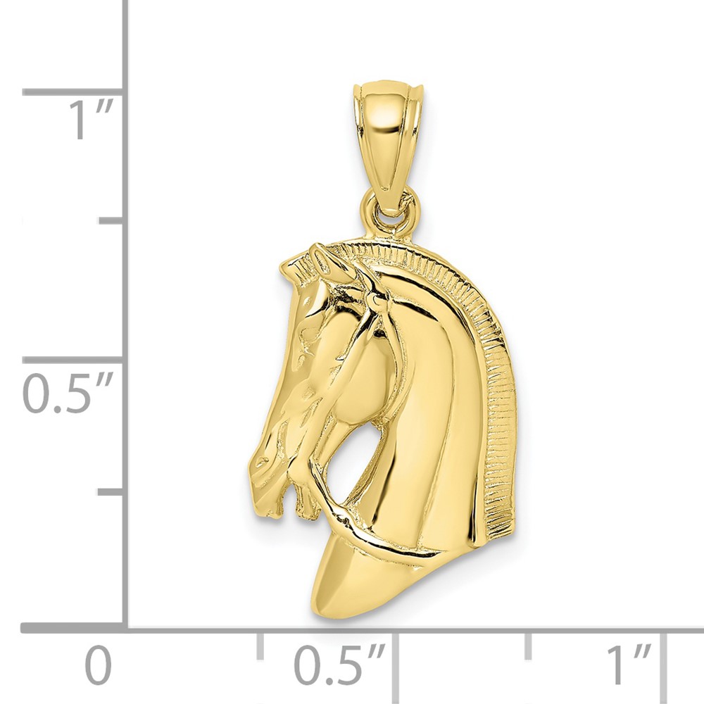 10K Horse Head w/Short Mane Charm (10K6532)