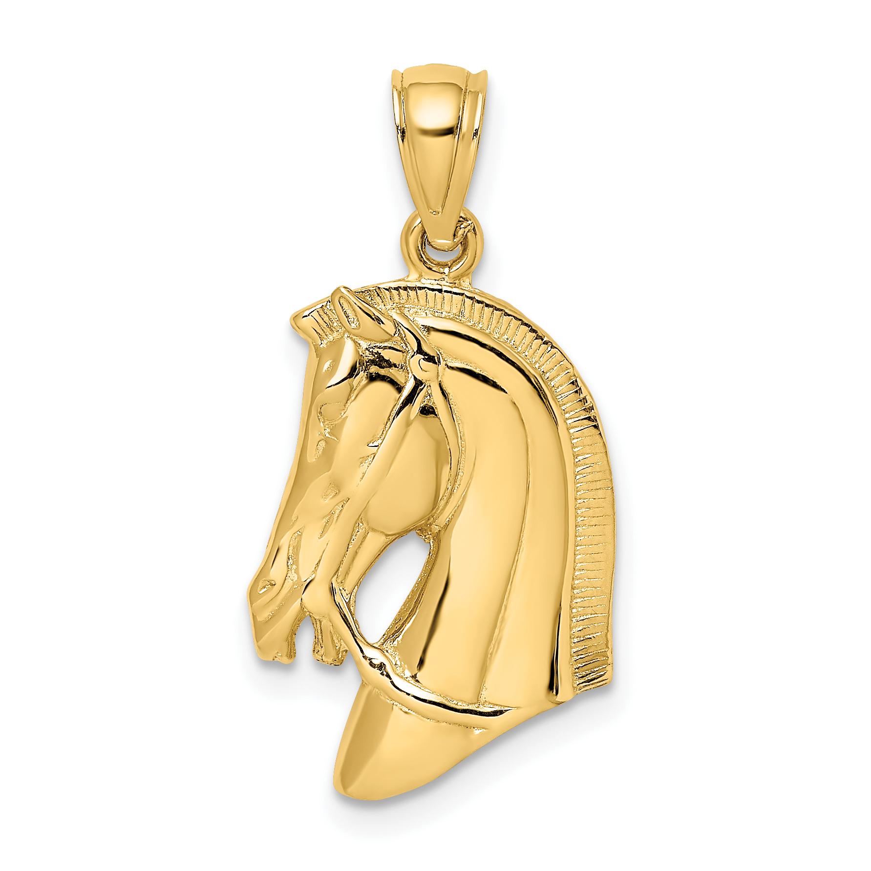 10K Horse Head w/Short Mane Charm (10K6532)