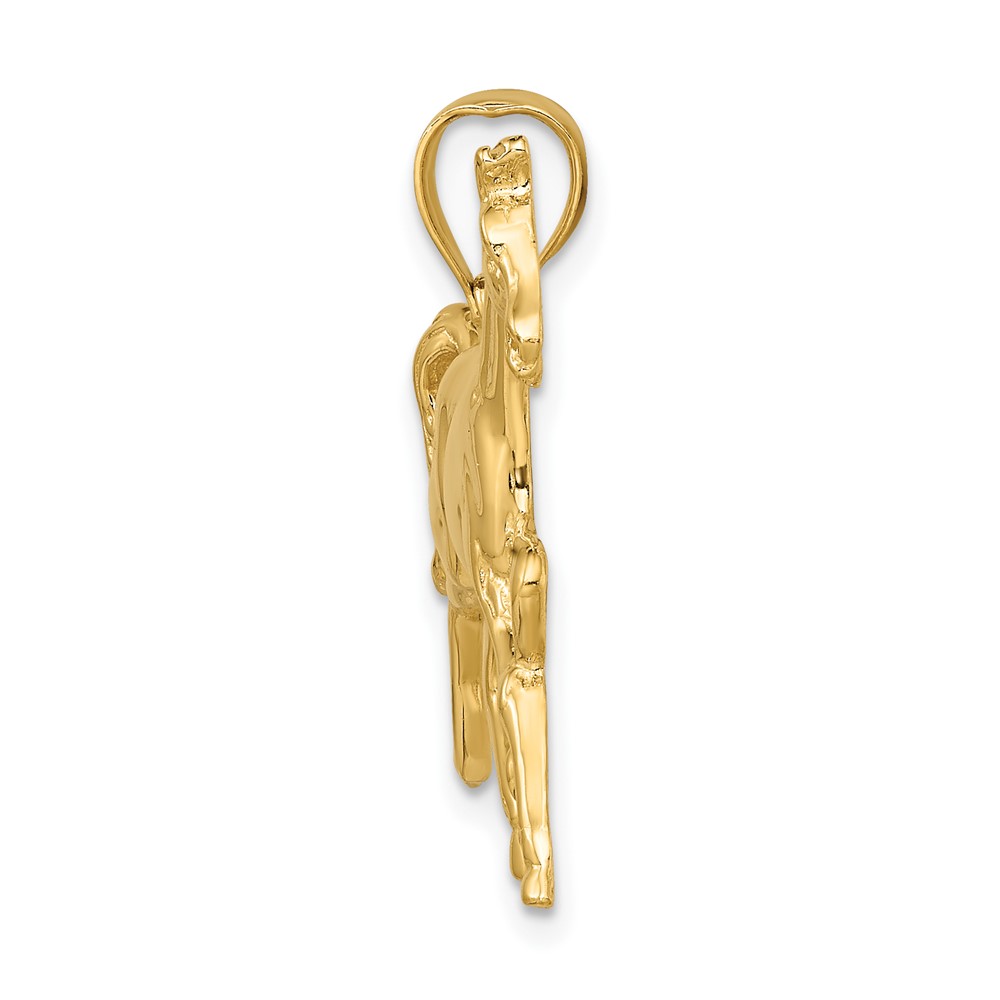 10K 2-D Polished Horse Charm (10K6538)