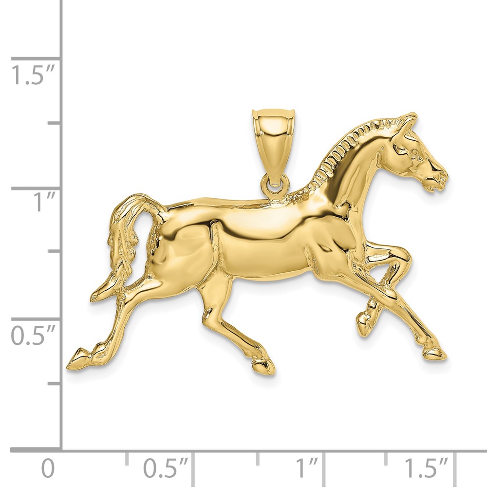 10K 2-D Polished Horse Charm (10K6538)