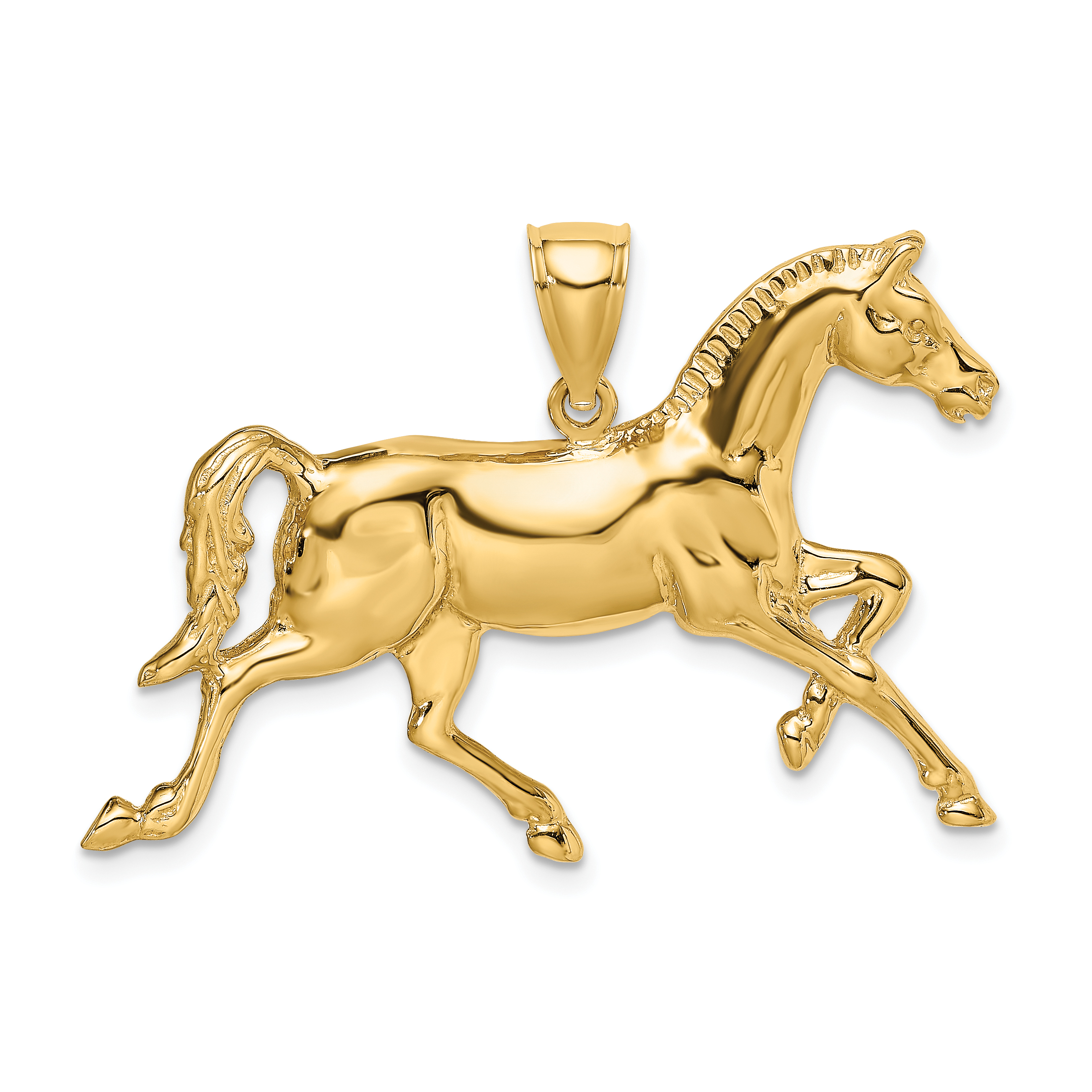 10K 2-D Polished Horse Charm (10K6538)