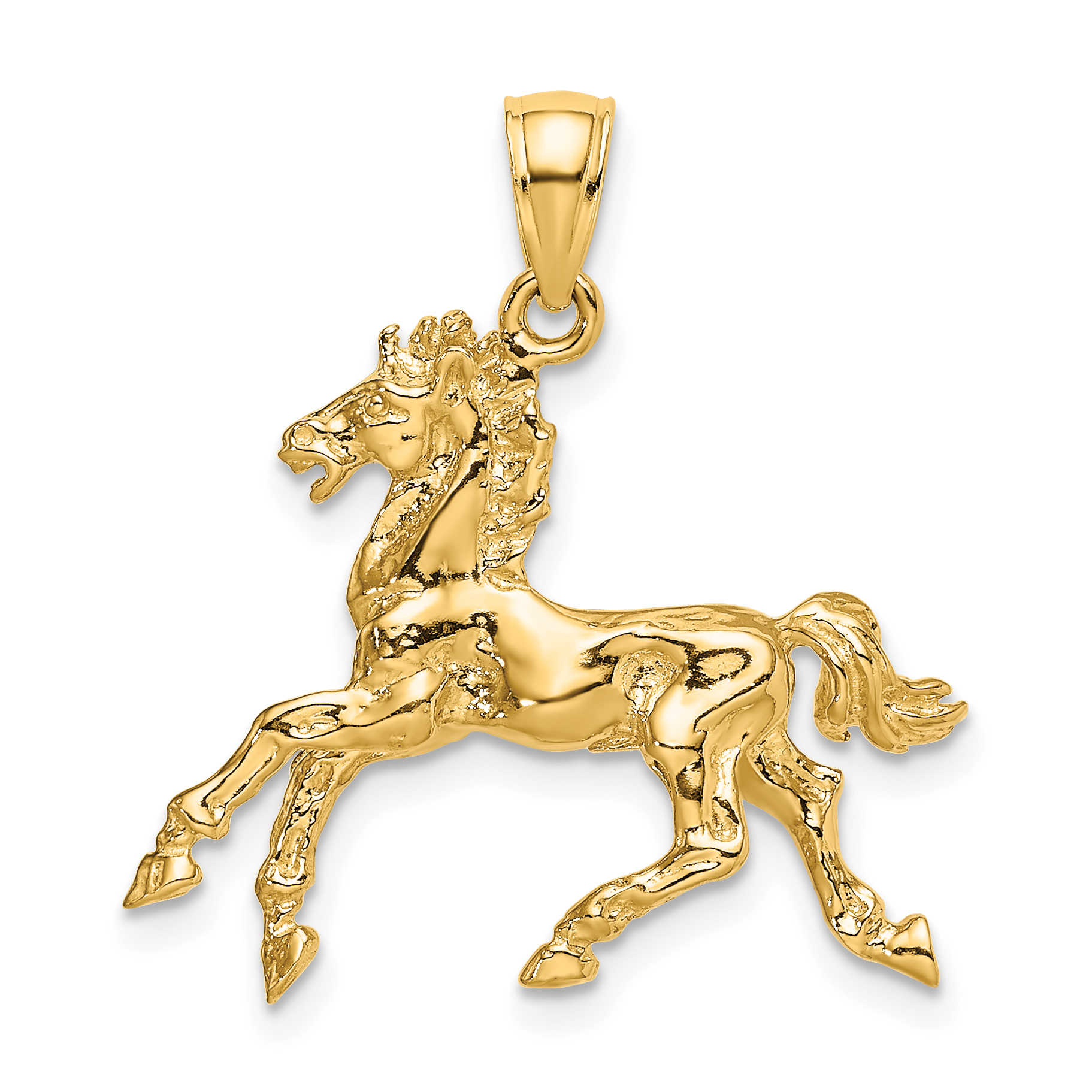 10K 3-D Horse Trotting Charm (10K6547)