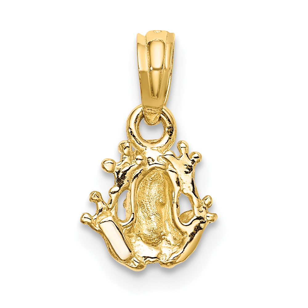 10K Textured Miniature Frog Charm (10K6551)
