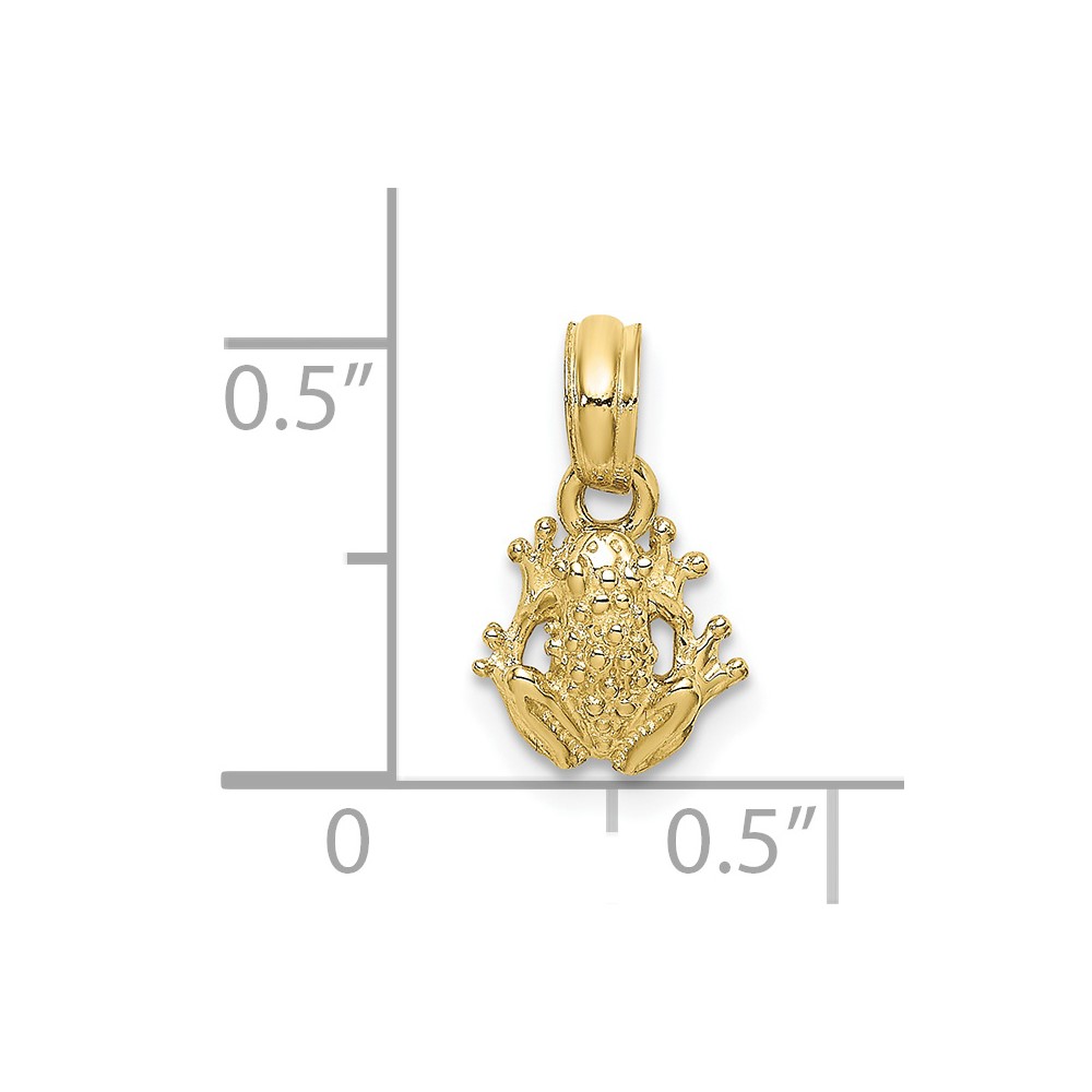 10K Textured Miniature Frog Charm (10K6551)