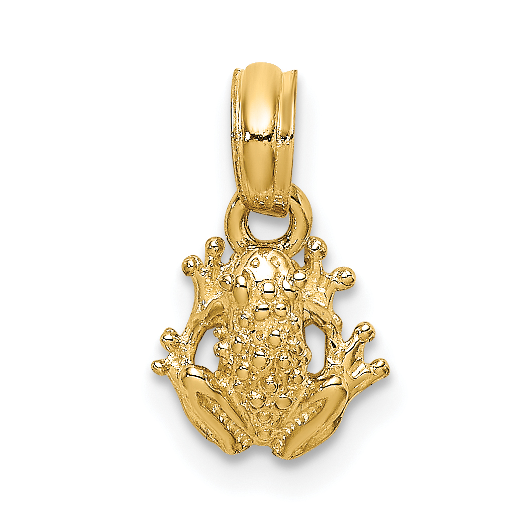 10K Textured Miniature Frog Charm 10K6551
