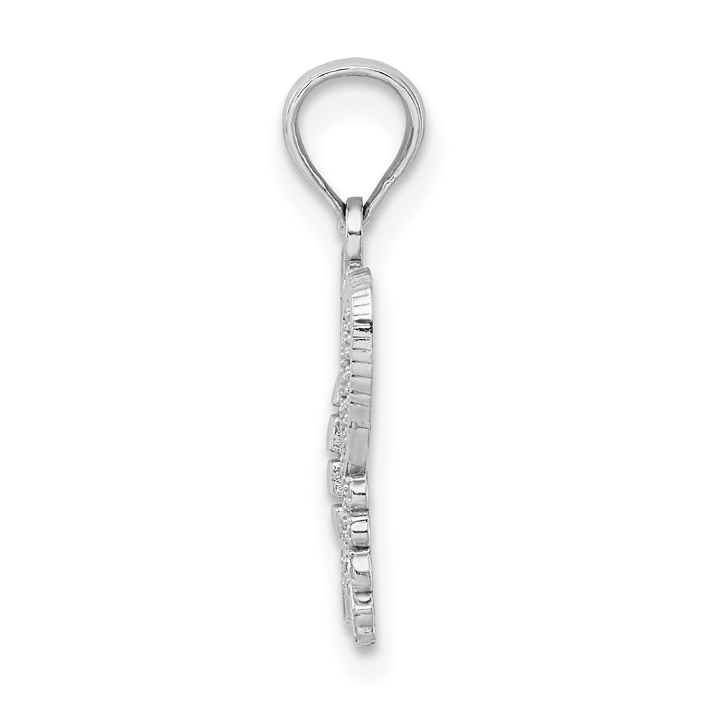 10K White Gold Polished Butterfly Charm (10K6554W)