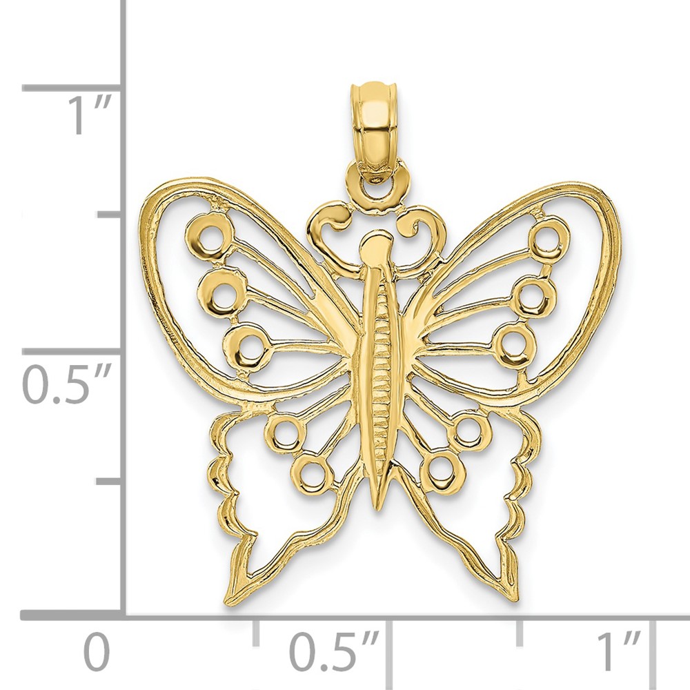 10K Cut-Out Butterfly Charm (10K6555)