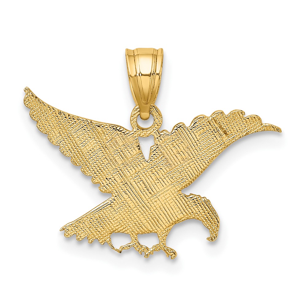 10K Flat Engraved Eagle Charm (10K6575)