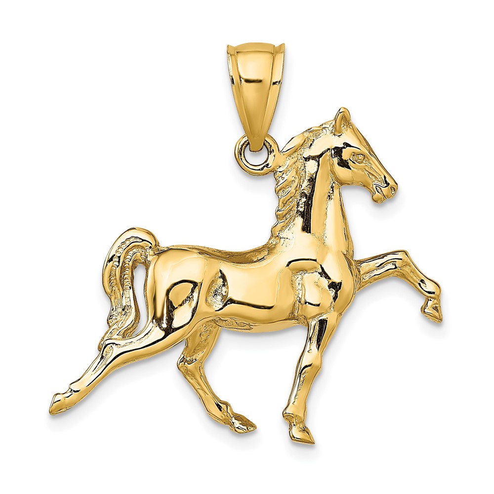 10K 3-D Tennessee Walking Horse Charm (10K6577)