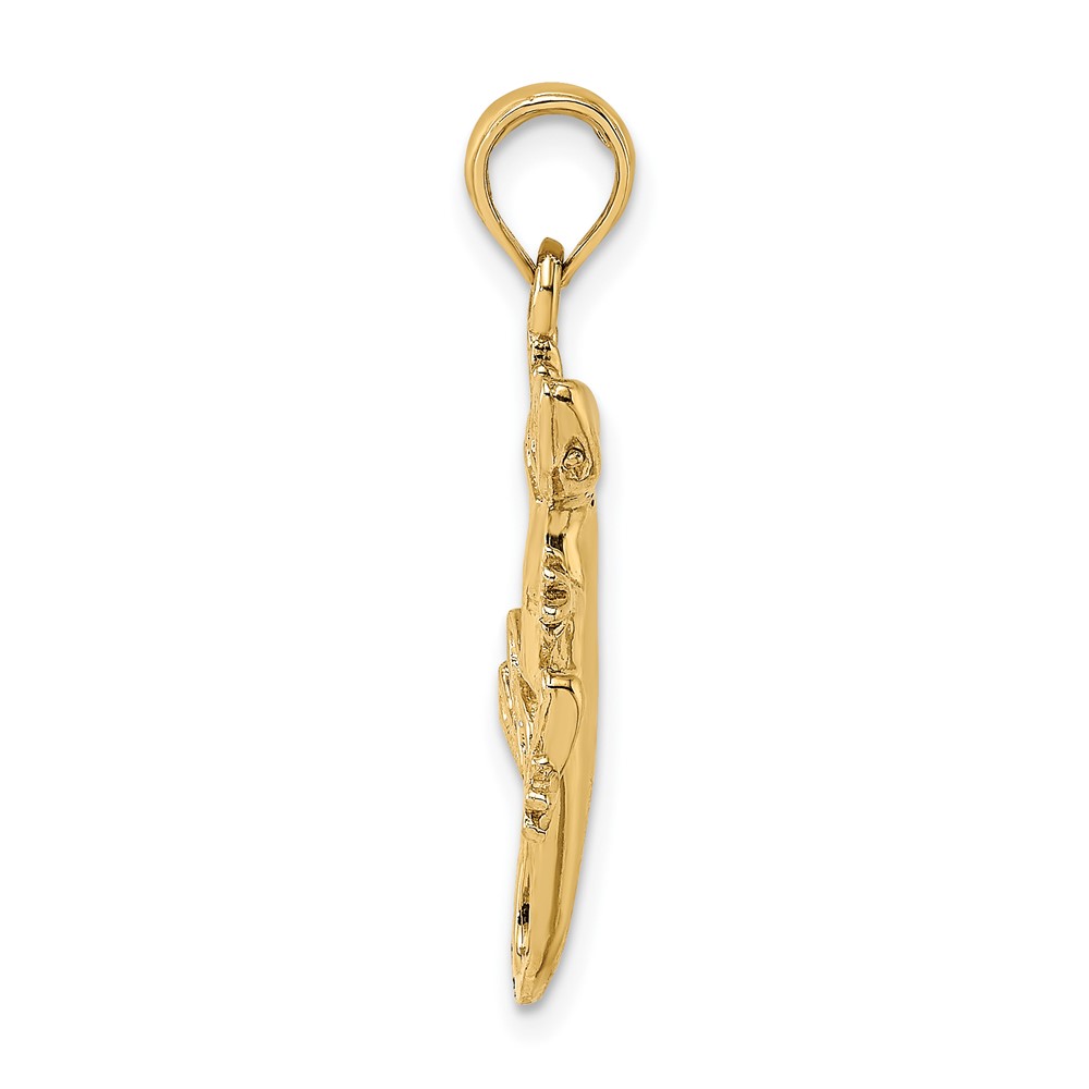 10K 2-D Gecko Charm (10K6583)