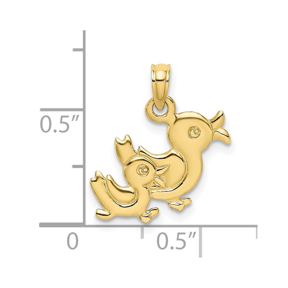 10K 3-D Two Ducks Charm (10K6594)