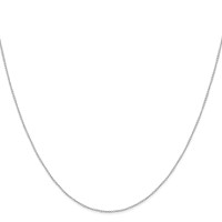 10K White Gold .42mm Carded Curb Chain view 2