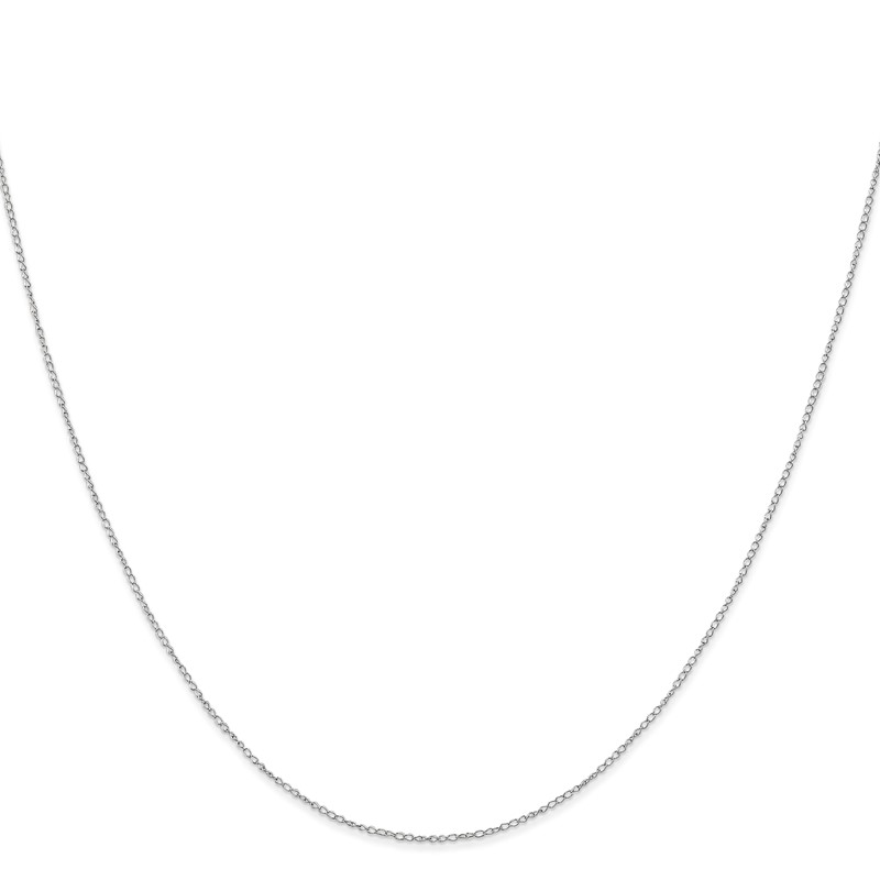 10k White Gold .42mm Carded Curb Chain