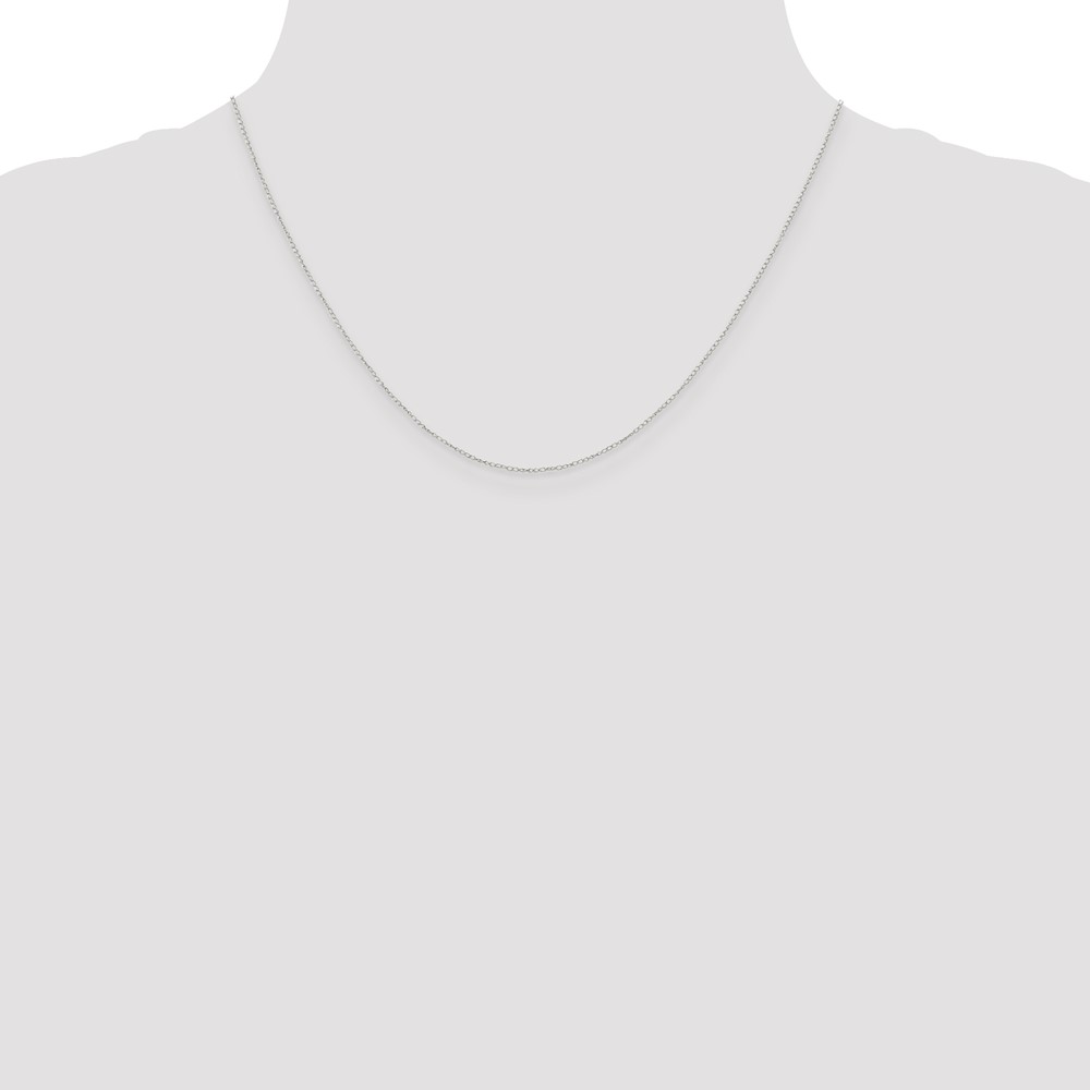 10k White Gold .42mm Carded Curb Chain (10K6CW-18)