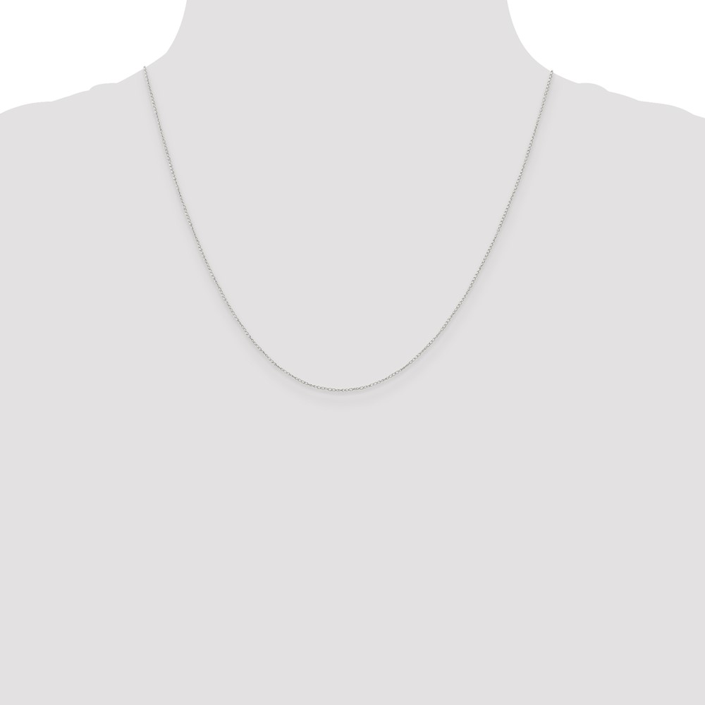 10k White Gold .42mm Carded Curb Chain (10K6CW-20)