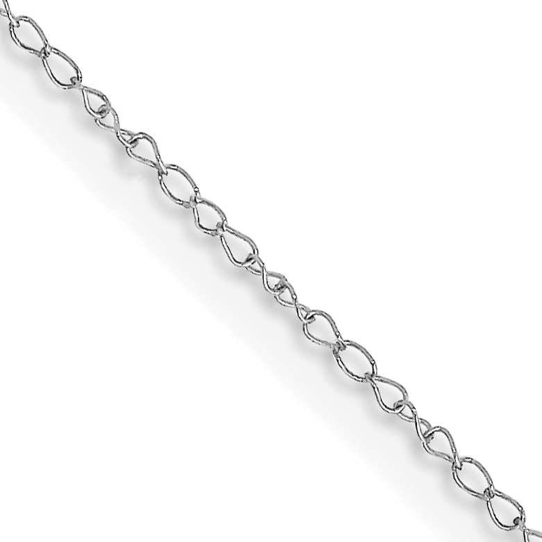10k White Gold .42mm Carded Curb Chain (10K6CW-16)